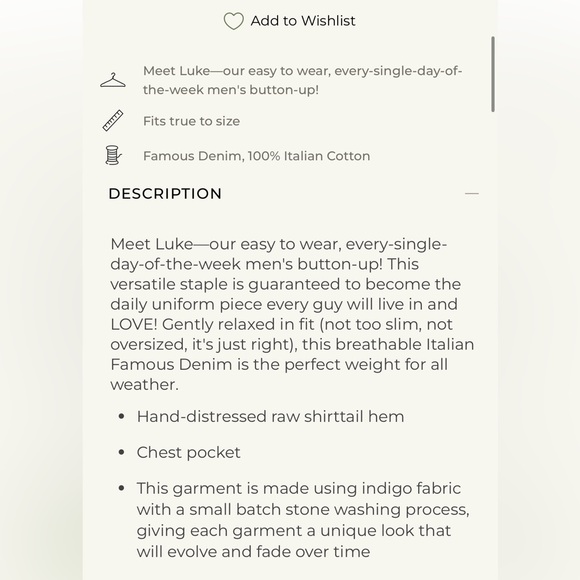 FRANK & EILEEN Button-Up Shirt famous denim Distressed Vintage Wash, L - Picture 3 of 10